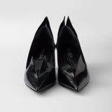 Brushed leather pumps