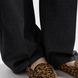 Printed leather ballerinas