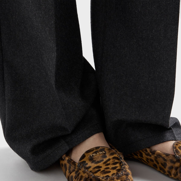 Printed leather ballerinas