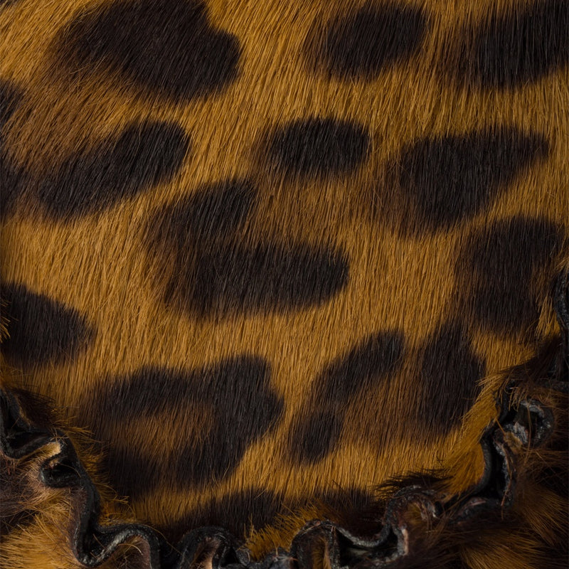 Printed leather ballerinas