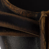 Antiqued leather pumps