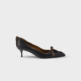 Antiqued leather pumps