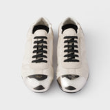 Collapse Re-Nylon and suede sneakers with metal toecap