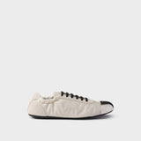 Collapse Re-Nylon and suede sneakers with metal toecap