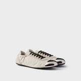 Collapse Re-Nylon and suede sneakers with metal toecap