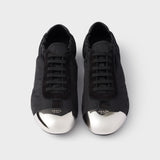 Collapse Re-Nylon and suede sneakers with metal toecap