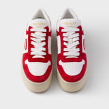 Downtown Bold nappa leather and suede sneakers