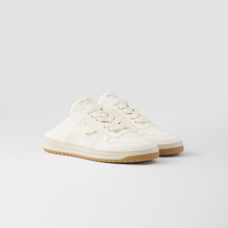 Nappa leather sneaker mules