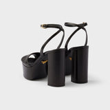 Nappa leather platform sandals