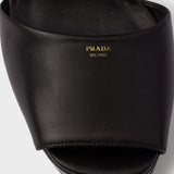 Nappa leather platform sandals