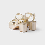 Padded nappa leather sandals