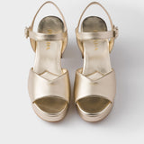 Padded nappa leather sandals
