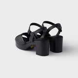 Padded nappa leather sandals