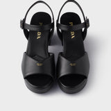 Padded nappa leather sandals