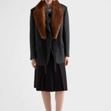 Padded suede sandals