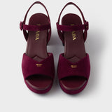 Padded suede sandals