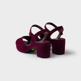 Padded suede sandals