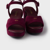 Padded suede sandals