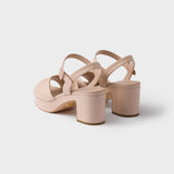 Padded nappa leather sandals