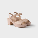 Padded nappa leather sandals