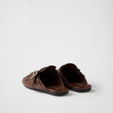 Shuffle fringed leather mules