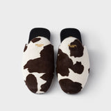 Printed leather mules