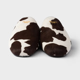 Printed leather mules