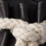 Nappa leather mules with cord detail