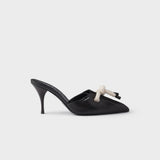 Nappa leather mules with cord detail
