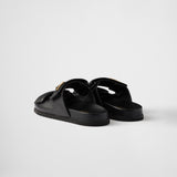 Nappa leather slides