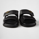 Nappa leather slides