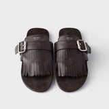 Shuffle leather thong sandals