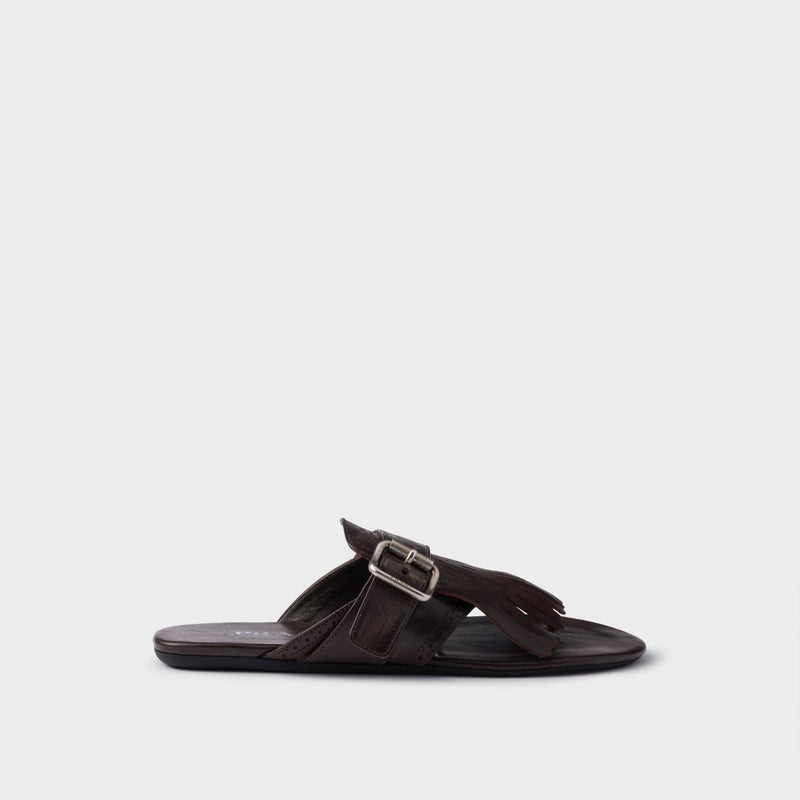 Shuffle leather thong sandals