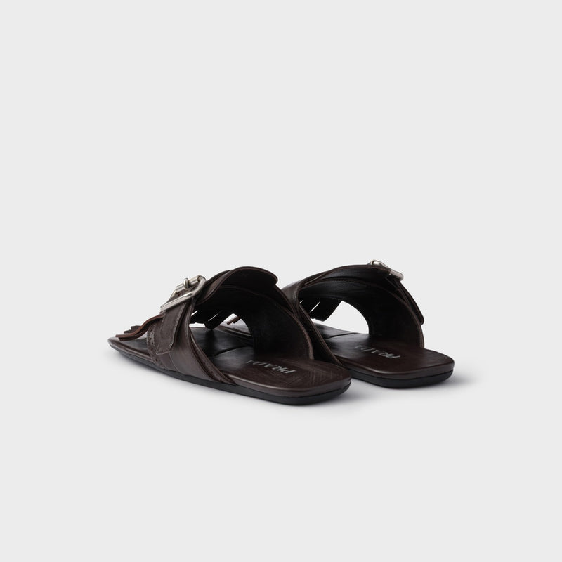 Shuffle leather thong sandals