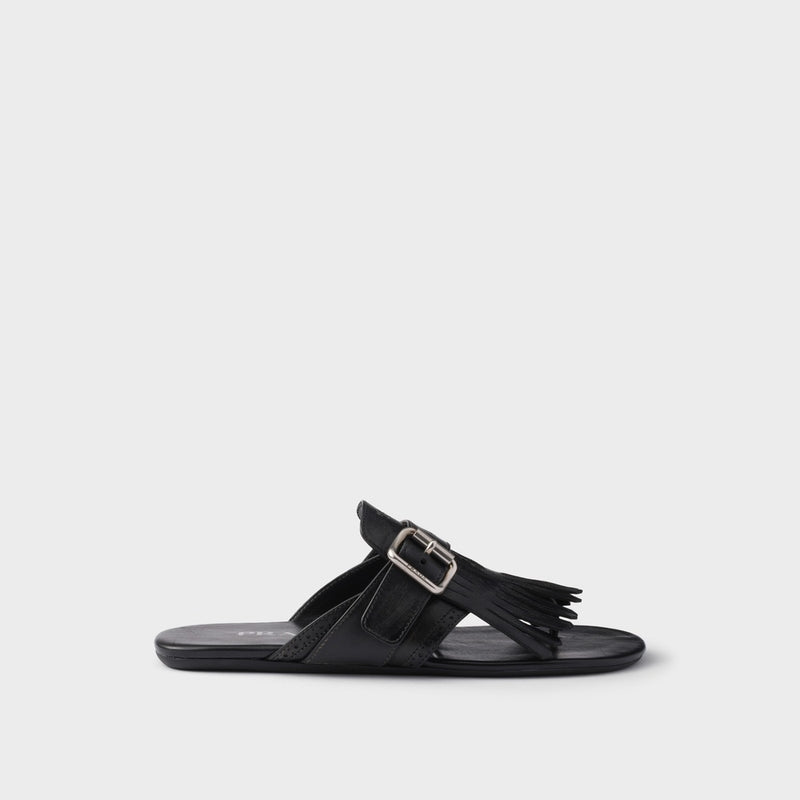 Shuffle leather thong sandals