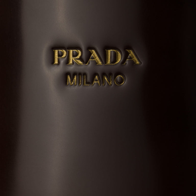 Brushed leather mules