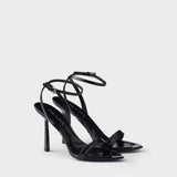 Brushed leather sandals