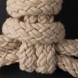 Flat leather and cord sandals