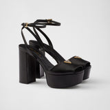 Nappa leather platform sandals