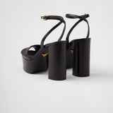 Nappa leather platform sandals