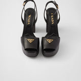 Nappa leather platform sandals