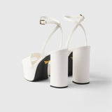 Nappa leather platform sandals