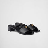 Saffiano patent leather sandals
