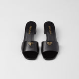 Saffiano patent leather sandals