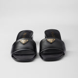 Saffiano patent leather sandals