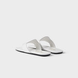 Brushed leather thong sandals