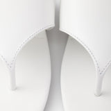 Brushed leather thong sandals