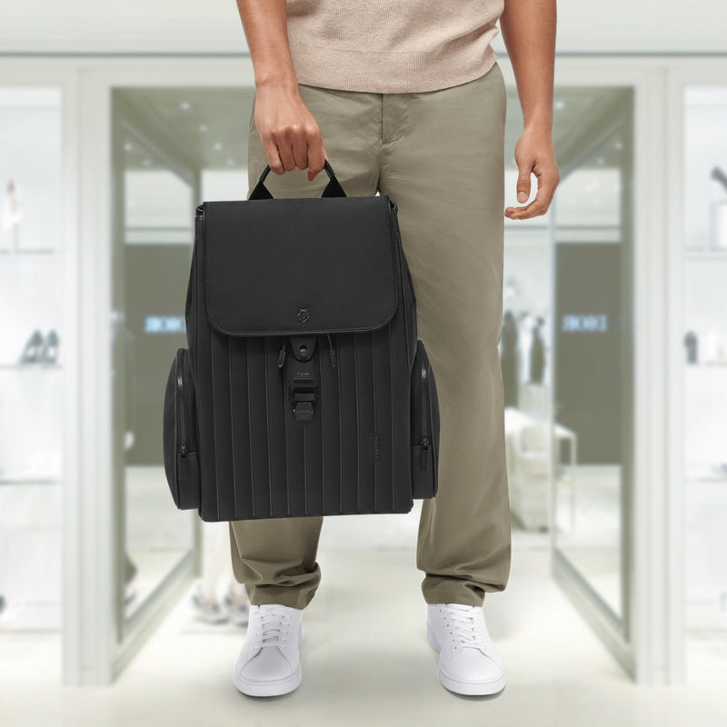 NEVER STILL - NYLON Flap Backpack Large