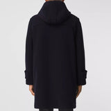 Exaggerated Check-lined Technical Wool Duffle Coat