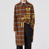 Horseferry Print Check Wool Car Coat